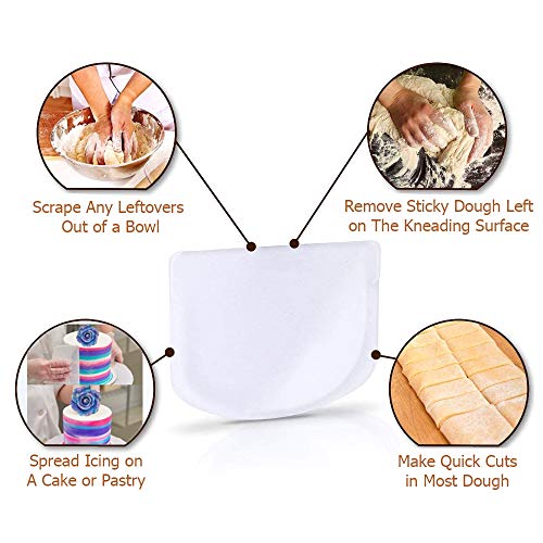 Cesta redonda para pan de 25,4 cm para panes y masa de masa fermentada para panaderos profesionales (con forro de tela, raspador de masa, lamas de pan, libro de recetas gratuito)