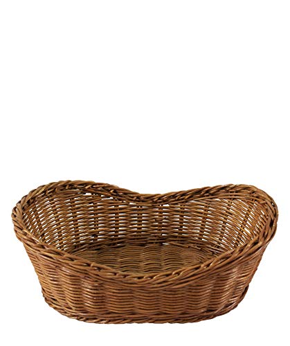 Cestas de mimbre tejidas para servir pan, frutas, verduras, restaurantes y vitrinas de mesa