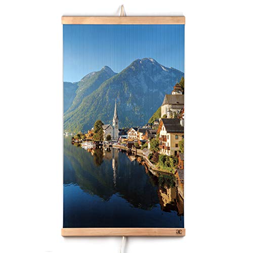 CG Home Calefacción Por Infrarrojos Calefacción de Pared Cuadro de Pueblo - Placa Calefactora de Pared Eléctrica 230V 430W. Eficiencia Energética - Calentamiento Rápido Flexible - Seguro.