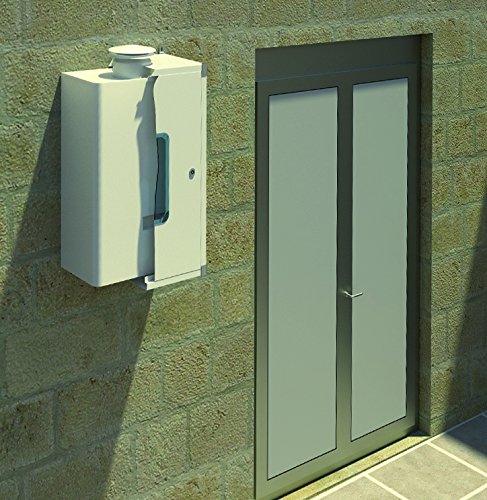 Chimeplast  800480300ARMPEQ - Armario protector para calentador, aluminio blanco 800 x 480 x 300