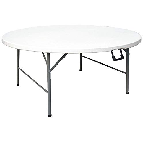 chiner - Mesa Redonda Plegable al Centro, 152 cm.