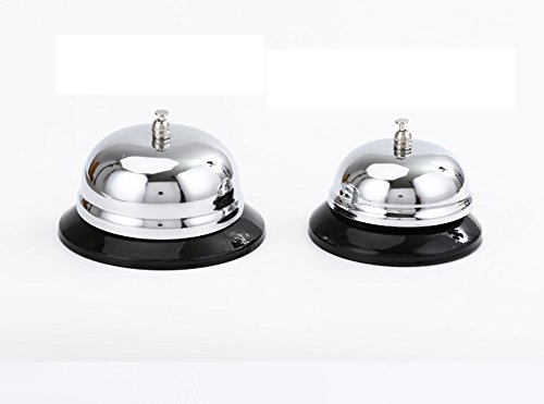 Chytaii Timbre de Mesa Timbre de Servicio Timbre Clasico de Acero para Llamadas de Servicio Campanilla de Recepción Hotel/Restaurante/Oficina