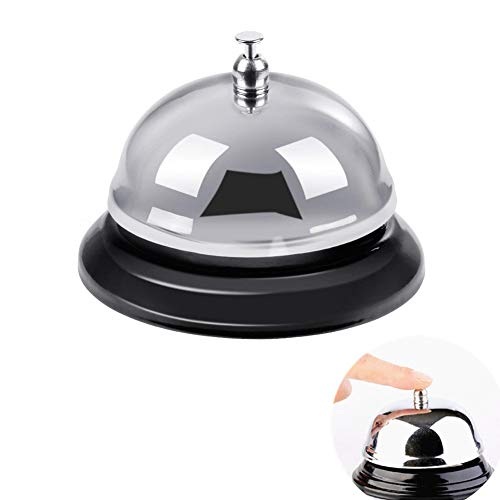 Chytaii Timbre de Mesa Timbre de Servicio Timbre Clasico de Acero para Llamadas de Servicio Campanilla de Recepción Hotel/Restaurante/Oficina