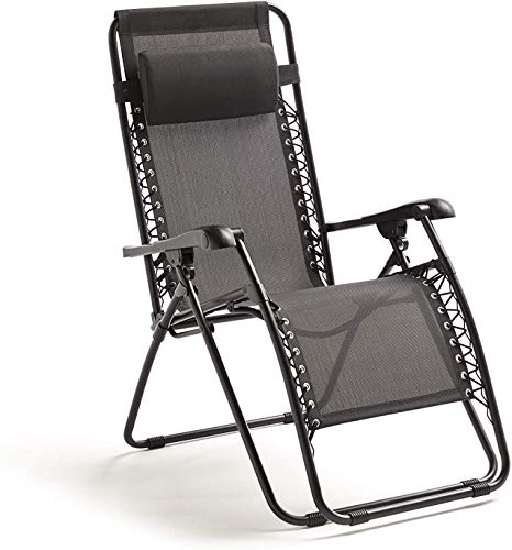 Cienfuegos Tumbona Plegable Multiposiciones Jardin/Exterior, 90x65x114cm, Gris