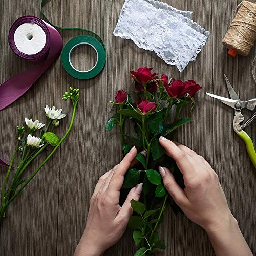 Cinta de Fabricación de Flor AirSMall 39PCS Kit de Herramienta de Arreglos Florales Cinta de Envoltura Verde para Tallo Ramilletes, Ramos, Flores, Arreglos y Manualidades