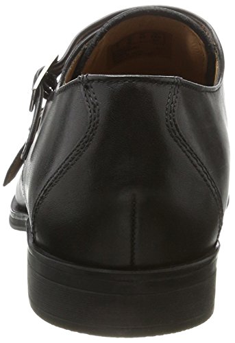 Clarks Gilman Step, Mocasines para Hombre, Negro (Black Leather), 43 EU