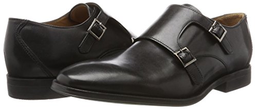 Clarks Gilman Step, Mocasines para Hombre, Negro (Black Leather), 43 EU