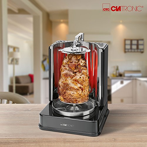 Clatronic DVG 3686 Parrilla Eléctrico 1400W Negro - Barbacoa (1400 W, Parrilla, Eléctrico, Negro, Alrededor, 220-240)