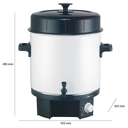 Clatronic EKA 3338 Olla eléctrica, 50 W, 25 litros, plástico, Negro/Blanco