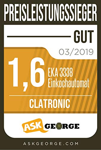 Clatronic EKA 3338 Olla eléctrica, 50 W, 25 litros, plástico, Negro/Blanco