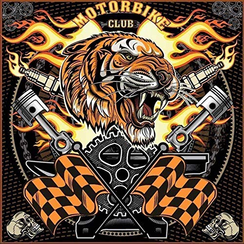 CMXCJY Kit de punto de cruz,adecuado para principiantes,adultos y niños,kit de costura de bordado DIY de 11CT,con un diseño preimpreso fácil e interesante 40x50cm-Club de motocicletas Tiger Head