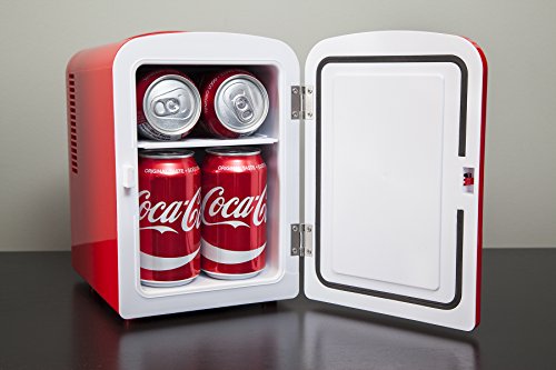 Coca Cola KWC4 Nevera eléctrica Unisex, roja