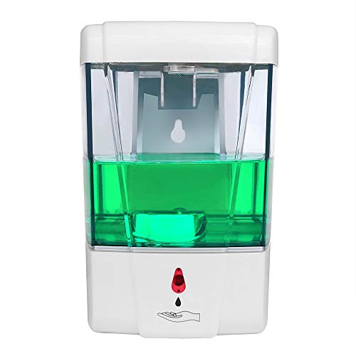 Cofemy Dispensador de jabón de Pared para baño 700ml, dispensador de jabón con detección automática montado en la Pared para jabón líquido, desinfectante para Manos, Gel de baño, baño, Cocina