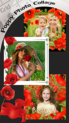 Collage de la foto de la amapola