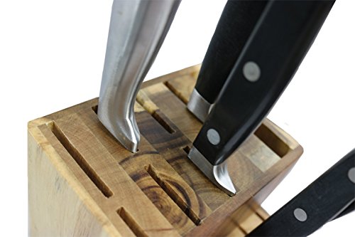 Coninx RAF Bloque de Cuchillos en Madera de Acacia - 13 x 19.5 x 23 cm - Organización De Cocina - 2 años de garantía