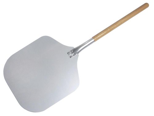 Contacto Bander Pala para Pizza Mango de Madera, de Aluminio, 35 x 30,5 cm, Longitud del Mango:43 cm.