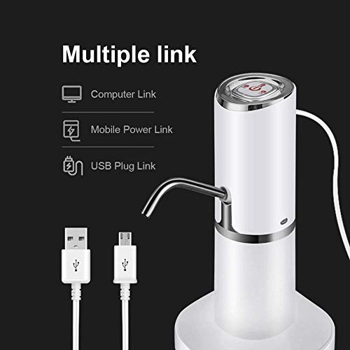 Conveniente Nuevo Dispensador de Agua Eléctrico Carga USB Bomba de Agua Potable Automática Inalámbrico Dispensador de Agua para Hogar, Oficina, Escuela,Camping Salud (Color : Gold)