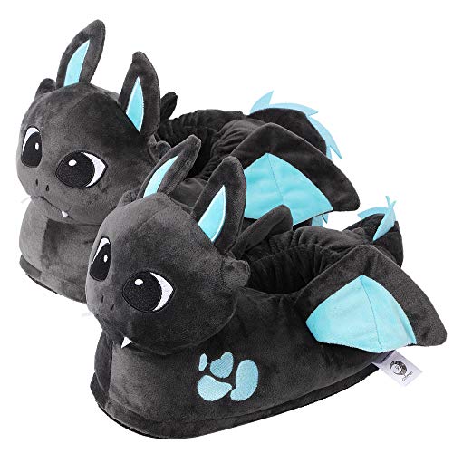 corimori Spark el Dragón Zapatillas De Casa Mujer (10 + Modelos) Talla Única 34-44, Color Negro (1847)