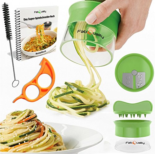 Cortador en espiral, manual, para hacer espaguetis de verduras y patatas, pelador de espárragos, cortador de pepinos, rallador de zanahorias, rallador de verduras