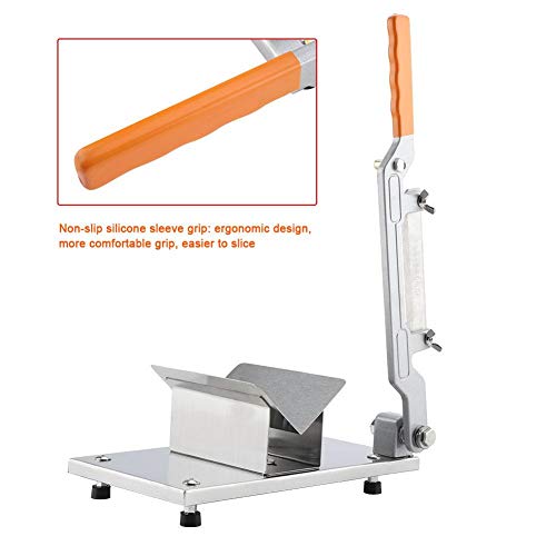 Cortafiambres Rebanadora de Carne Congelada Máquina Cortadora de Verduras Manual Acero Inoxidable Corte Alimentos con Asa Gadget de Cocina