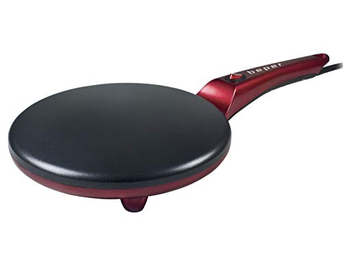 Crepera eléctrica para crepes, tortillas, crespellas y encrespamiento, Placa de 20 cm, accessorios incluido, 800 watt