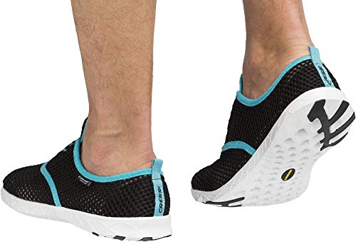 Cressi 1946 Aqua Shoes Zapatos Deportivo para Uso Acuático, Negro/Azul Claro, 40