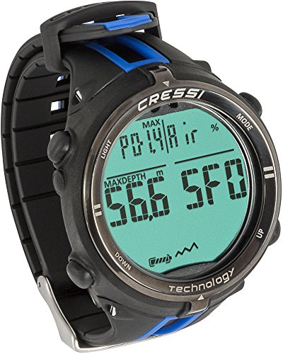 Cressi Newton Titanium Ordenador de Buceo, Adultos Unisex, Negro/Azul, Talla Única