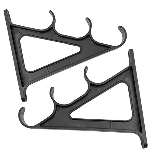 Croch 1 Par Estante de Pared de caña de Pescar Horizontal Montado en la Pared del Techo - Organizador de Ahorro de Espacio para caña de Pescar, Bastones de Senderismo, Bastones de Esquí, Palos Hokey