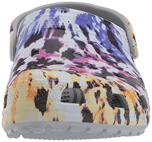 CROCS Classic Tie Dye Mania Clog, Chanclas Tiempo Libre y Sportwear Unisex Adulto, Multicolor (Multi/Light Grey), 41/42 EU