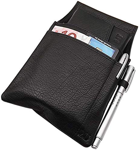 Cuero de búfalo Funda de Camarera MJ-Design-Germany en Negro