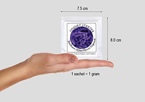 Cultivos de yogur – Bolsitas de cultivo liofilizado para preparar yogur simple estilo balcánico (paquete de 5 bolsitas)