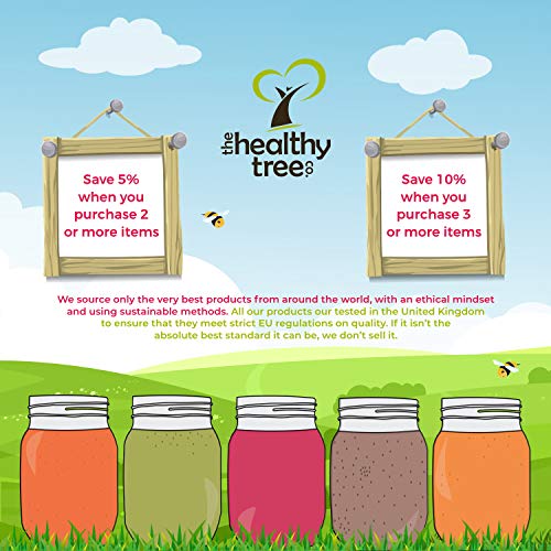 Cúrcuma en Polvo Orgánico de TheHealthyTree Company - Vegano, Excelente en Sopas, Zumos, Curry y Platos Vegetarianos - Raíz de Curcumina de Cúrcuma Pura (250 g)