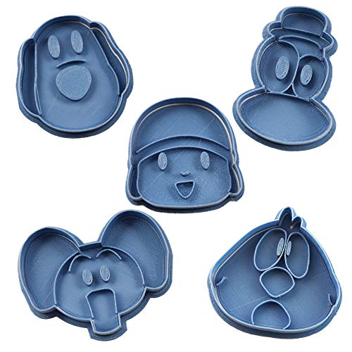 Cuticuter Pocoyo Pack Cortador de Galletas, Azul, 16x14x1.5 cm, 5 Unidades