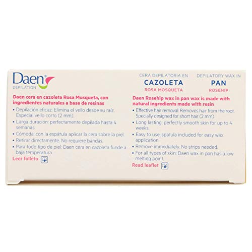 DAEN cera depilatoria en cazoleta rosa mosqueta 90 gr