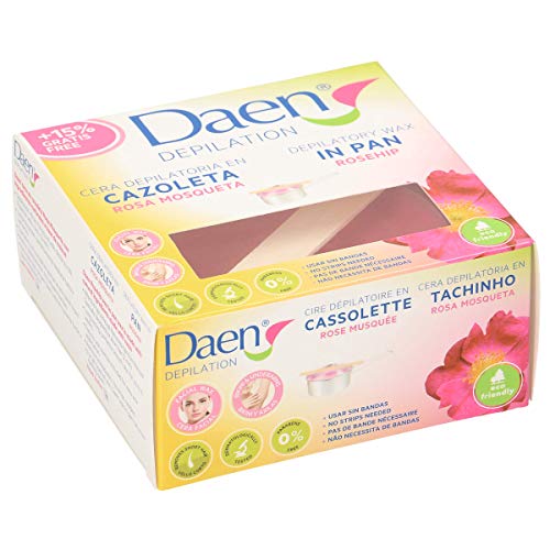DAEN cera depilatoria en cazoleta rosa mosqueta 90 gr