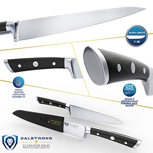 DALSTRONG Cuchillo de chef – Serie Gladiator – acero alemán de alto carbono – espiga completa