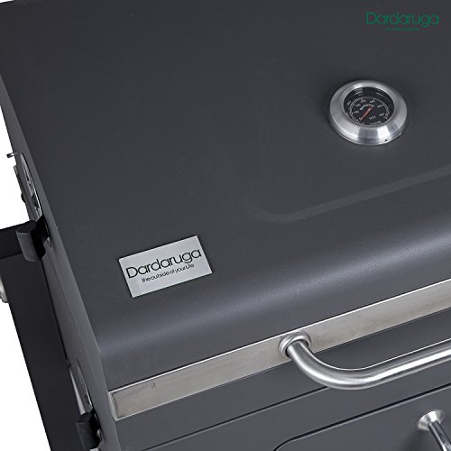DARDARUGA Barbacoa de carbón parrilla XXL barbecue grill con ahumador fumador