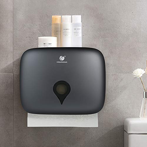 Decdeal Dispensador de Toallitas de Papel, Higiénico a Prueba de Agua Montado en la Pared, Tipo C, para Hotel, Casa, Oficina