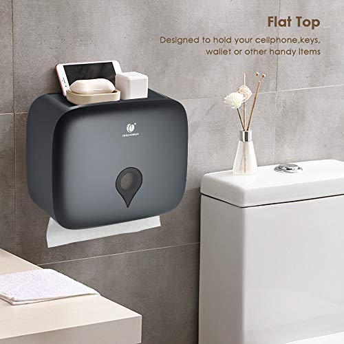 Decdeal Dispensador de Toallitas de Papel, Higiénico a Prueba de Agua Montado en la Pared, Tipo C, para Hotel, Casa, Oficina