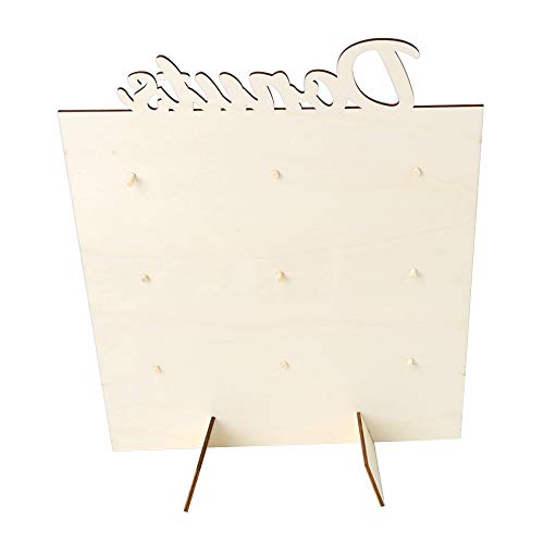 Decdeal Donut Wall Candy- Soporte de donuts con capacidad para 9 donuts. Decoración de madera para casa, bodas, entregas, fiestas de cumpleaños, fiesta de bebés