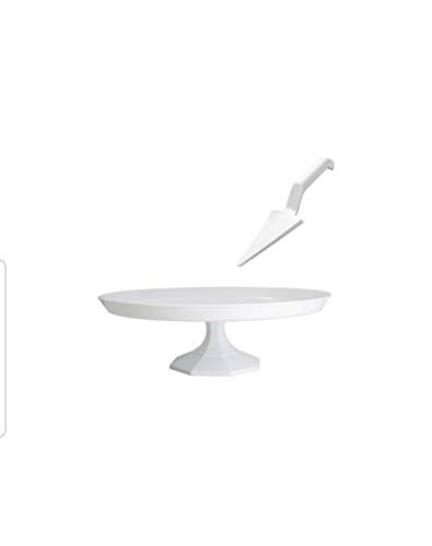 Deco Dine - Soporte de plástico para tartas (25 cm), color blanco