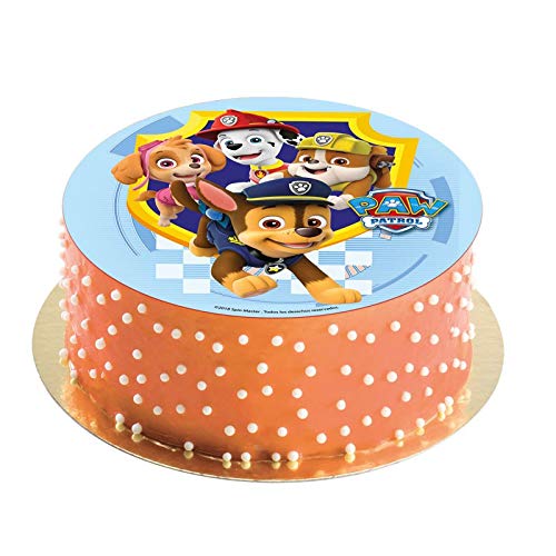 Decoración para tarta de azúcar comestible de 7.9 in, diseño de patrulla de pato Producto con licencia. Decoración.
