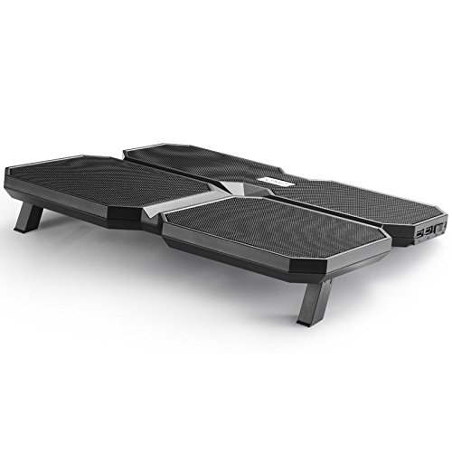 DeepCool Multi Core X6 - MULTICOREX6 - Base de Refrigeración para Ordenador Portátil, Refrigerador Portátil 2 Ángulo de Visión con 4 Ventiladores Silenciosos y 2 Puertos USB