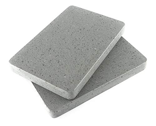 dekobe Piedra Asar Carne a la Piedra 30x20x3 | Piedra Volcánica (Pack 2 Unidades)