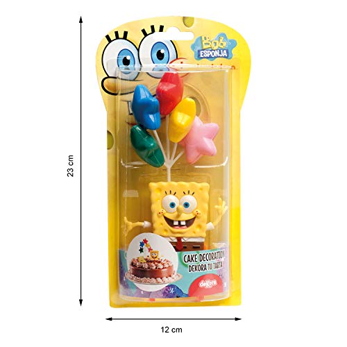 Dekora 302014 Decoracion Para Tartas Con La Figura De Bob Esponja De Pvc, 5.00 X 11.00 X 23.00 Cm, Multicolor