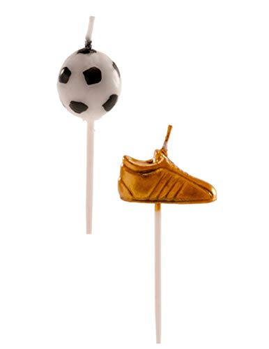 Dekora Pack 6 Velas balón y Bota de fútbol