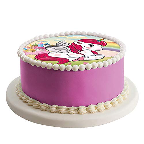 Dekora - Unicornio Decoracion Tartas de Cumpleaños, 20 cm, Multicolor, 145086