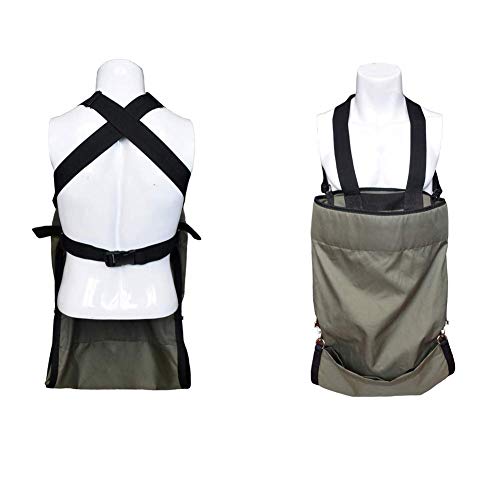 Delantal de Recogida de Frutas - Recogida de Frutas Grandes Cosecha Bolsa de Tela Oxford de Alta Resistencia - Bolsillos Verdes para Frutas y Verduras