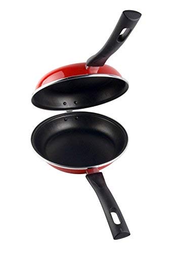Desconocido Magefesa Praga Sartén para Tortilla 24 cm, Antiadherente bicapa Reforzado, Color Rojo Exterior. Apta para Todo Tipo de cocinas, incluida inducción, Acero, 24