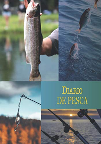 DIARIO DE PESCA: Mantenga un registro de sus lugares de pesca, en este hermoso cuaderno para entusiastas de la pesca | tenga en cuenta el equipo, los ... | ideal como regalo | cubierta flexible
